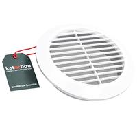 KOTARBAU® Grille d'aération ⌀ 150 mm Ronde avec bride Blanc Ventilation Protection contre les insectes Grille à lamelles Grille de ventilation Raccord de tuyau Grille d'évacuation Grille Ventilation