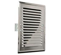 KOTARBAU® Grille d'aération 165 x 230 mm en métal avec moustiquaire en acier inoxydable