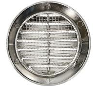 KOTARBAU® Grille d'aération chromée ronde de diamètre 60 mm avec grille anti-insectes