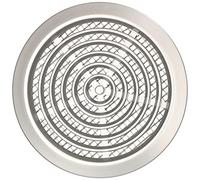 KOTARBAU® Grille d'aération ronde argentée satinée - Diamètre : 80 mm - Avec moustiquaire