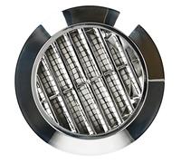 KOTARBAU® Grille d'aération ronde chromée diamètre 70 mm avec moustiquaire