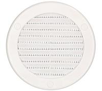Grille d'aération - KOTARBAU - Ronde - Fi 100 mm - Blanc - Moustiquaire intégrée