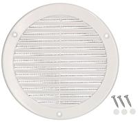 KOTARBAU® Grille d'aération ronde Fi 150 mm Blanc avec grille de protection anti-insectes