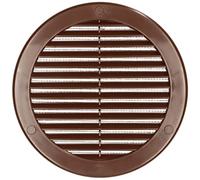 KOTARBAU® Grille d'aération ronde Fi 150 mm Marron avec moustiquaire