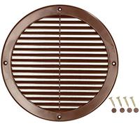 KOTARBAU® Grille d'aération ronde Fi 200 mm marron avec moustiquaire