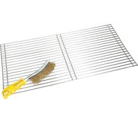 KOTARBAU® Grille de barbecue en acier inoxydable Carré 68x40 cm + brosses en acier pour le nettoyage