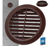 KOTARBAU® Grille de Ventilation 100 mm Ronde Anthracite à Lamelles Raccord de Tuyau en Plastique Marron