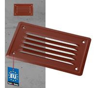 KOTARBAU® Grille de Ventilation 165 x 100 mm Brique En Acier Galvanisé Grille D'aération avec Moustiquaire Résistante à la Corrosion