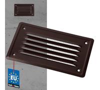 KOTARBAU® Grille de Ventilation 165 x 100 mm Brun en Acier Galvanisé Grille D'aération avec Moustiquaire Résistante à la Corrosion