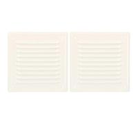 KOTARBAU® Grille de Ventilation 165 x 165 mm Blanc en Acier Galvanisé Grille D'aération avec Moustiquaire Résistante à la Corrosion (Lot de 2)