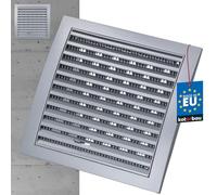 KOTARBAU® Grille de ventilation 190 x 190 mm - En plastique - Avec moustiquaire - Rectangulaire - En satin - Pour grille d'aération