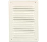 KOTARBAU® Grille de Ventilation 230 x 165 mm Blanc En Acier Galvanisé Grille D'aération avec Moustiquaire Résistante à la Corrosion