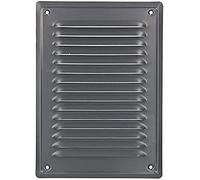 KOTARBAU® Grille de Ventilation 230 x 165 mm Gris en Acier Galvanisé Grille D'aération avec Moustiquaire Résistante à la Corrosion