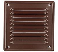 KOTARBAU® Grille De Ventilation Carrée - Acier - 16.5x16.5 cm - Grille D'Aération - avec Protection Anti-Insectes - Résistante à la Corrosion - Brun