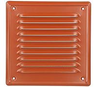 KOTARBAU® Grille De Ventilation Carrée - Acier - 16.5x16.5 cm - Grille D'Aération - avec Protection Anti-Insectes - Résistante à la Corrosion - Brique