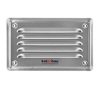 KOTARBAU® Grille De Ventilation Carrée - Acier Inoxydable - 16.5x10 cm - Grille D'Aération - avec Protection Anti-Insectes - Résistante à la Corrosion - Bouche de Ventilation Extérieur Intérieur