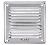 KOTARBAU® Grille De Ventilation Carrée - Acier Inoxydable - 16.5x16.5 cm - Grille D'Aération - avec Protection Anti-Insectes - Résistante à la Corrosion - Bouche de Ventilation Extérieur Intérieur