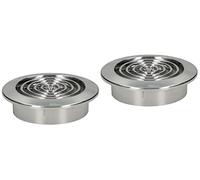 KOTARBAU® Grille de ventilation couleur ronde diamètre taille nom avec moustiquaire (45 mm, chromé)