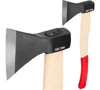 KOTARBAU Hache forgée 0.9 kg Longueur totale 488 mm avec manche en bois Hache pour fendre le bois Hachette à fendre Hachette à tailler le bois