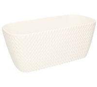 KOTARBAU® Jardinière Blanc 300 mm Ovale pour Balcons et Intérieurs Modernes