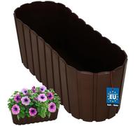 KOTARBAU® Jardinière de balcon - Pot de fleurs - 40 x 13 x 13 cm - Marron - Pot de fleurs - Pot de fleurs - Pot de fleurs - Pot de fleurs - Jardinière de balcon - Pot de fleurs - Pot de fleurs - Pot
