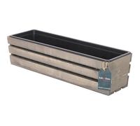 KOTARBAU Jardinière en Bois avec Insert en Plastique Gris 60 x 18 x 15 cm