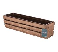 KOTARBAU® Jardinière en Bois Marron avec Insert en Plastique 60 x 18 x 15 cm