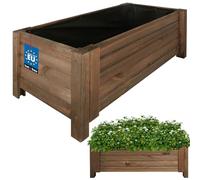 KOTARBAU Jardinière en bois pour l'extérieur - Longueur : 79 cm - Largeur : 39 cm - Marron - Pour terrasse et balcon - Aspect bois
