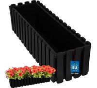 KOTARBAU® Jardinière Pot de fleur 58x18x16 cm Anthracite Plastique Jardinière Balcon Rectangulaire Cache-pot Grand bac à fleurs Balcon