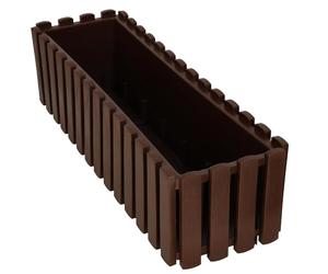 KOTARBAU® Jardinières Extérieure - Plastique - 58x18x16 cm - Brun - Pot de Fleur - Rectangulaire - Bac à Fleurs - Jardinière Balcon - Pot de Fleur Extérieur - Facile à Nettoyer