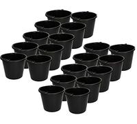 KOTARBAU® Jeu de 20 Seaux de Construction 5l - à Plâtre, Mortier, Ciment, Eau - Seau de Jardin en Plastique Noir