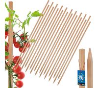 KOTARBAU® Jeu de 20 tuteurs à tomates Tuteurs de plantation en bois 100 cm Poteau de clôture en bois Piquet en bois pointu Support de plantes Poteau de clôture en bois Aide à la croissance des plantes