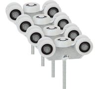 KOTARBAU® Jeu de 4 roulettes avec fer plat et axe de 12mm 5 roulettes ⌀ 43 mm