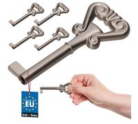 KOTARBAU® Jeu de 5 clés de meuble Grande clé de placard en satin antique Clé à panneton colorée pour meubles Schrak Minibar Bureau Tiroirs