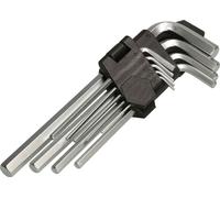 KOTARBAU® Jeu de 9 clés à six pans creux allongées 1,5-10 mm Acier au chrome-vanadium Clé à six pans creux allongée