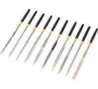 KOTARBAU® Jeu de limes aiguille diamantées 10 pces 140mm pour métal Jeu professionnel