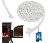 KOTARBAU® Joint d'étanchéité en fibre de verre ignifuge - 10 x 10 mm - Joint de cheminée - Joint de four - 2 m