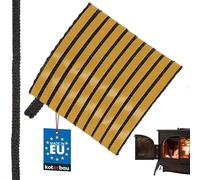 KOTARBAU® Joint Insert Cheminée - Joint Poêle À Bois - 10 x 2 mm - Fibre de Verre - 2,5 m - Noir - Résistant à la Chaleur - Autocollant