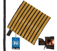 KOTARBAU® Joint Insert Cheminée - Joint Poêle À Bois - 10 x 3 mm - Fibre de Verre - 2,5 m - Noir - Résistant à la Chaleur - Autocollant