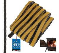 KOTARBAU® Joint Insert Cheminée - Joint Poêle À Bois - 10 x 4 mm - Fibre de Verre - 2,5 m - Noir - Résistant à la Chaleur - Autocollant