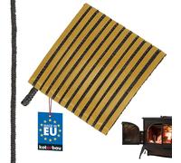 KOTARBAU® Joint Insert Cheminée - Joint Poêle À Bois - 6 x 2,5 mm - Fibre de Verre - 2,5 m - Noir - Résistant à la Chaleur - Autocollant