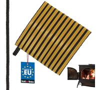 KOTARBAU® Joint Insert Cheminée - Joint Poêle À Bois - 7 x 3 mm - Fibre de Verre - 2,5 m - Noir - Résistant à la Chaleur - Autocollant