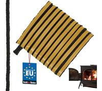 KOTARBAU® Joint Insert Cheminée - Joint Poêle À Bois - 8 x 3 mm - Fibre de Verre - 2,5 m - Noir - Résistant à la Chaleur - Autocollant