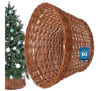 KOTARBAU Jupe de Sapin de Noël en Osier - Diamètre : 40 cm - Support décoratif - Couleur Naturelle - Support de Sapin de Noël en rotin Naturel