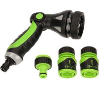 KOTARBAU® Kit de pulvérisation 4 pièces pour tuyau d'arrosage 1/2'' ou 5/8'' Pistolet pulvérisateur avec 8 fonctions Kit complet