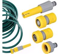 KOTARBAU® Kit de raccordement pour tuyau d'arrosage 4 pièces 3/4" PVC réglable Raccord rapide pour robinet Stop eau Raccords pour tuyau d'arrosage Raccord pour tuyau d'arrosage 3/4 pouces