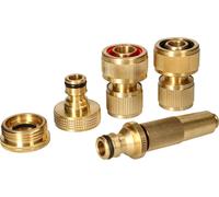 KOTARBAU® Kit de raccords rapides en laiton 3/4" pour tuyau d'arrosage avec raccord pour robinet d'eau