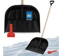 KOTARBAU® Kit pelle à neige pour voiture 47 cm avec manche en bois de 137 cm + grattoir à glace pour voiture pour déneigement de voiture avec lèvre en caoutchouc