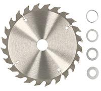 KOTARBAU® Lame de scie en carbure pour bois 24 dents Ø 160 mm + anneaux de réducteur