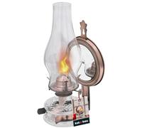 KOTARBAU® Lampe à huile Lampe à huile en verre avec miroir Vieille lampe de camping en cuivre Lampe à huile Lampe à huile Lanterne Vintage Balcon Accessoires Lanterne à huile intérieure